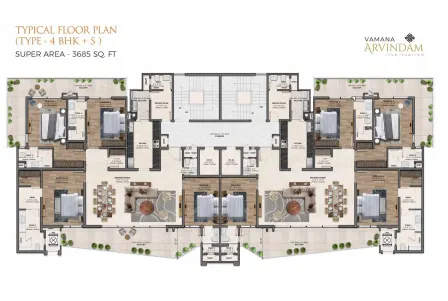 4+1BHK Floor Plan